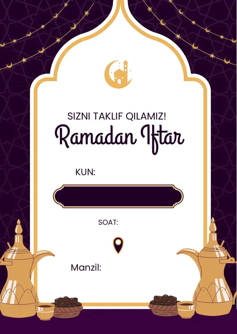 Ramazon taklifnomasi 1