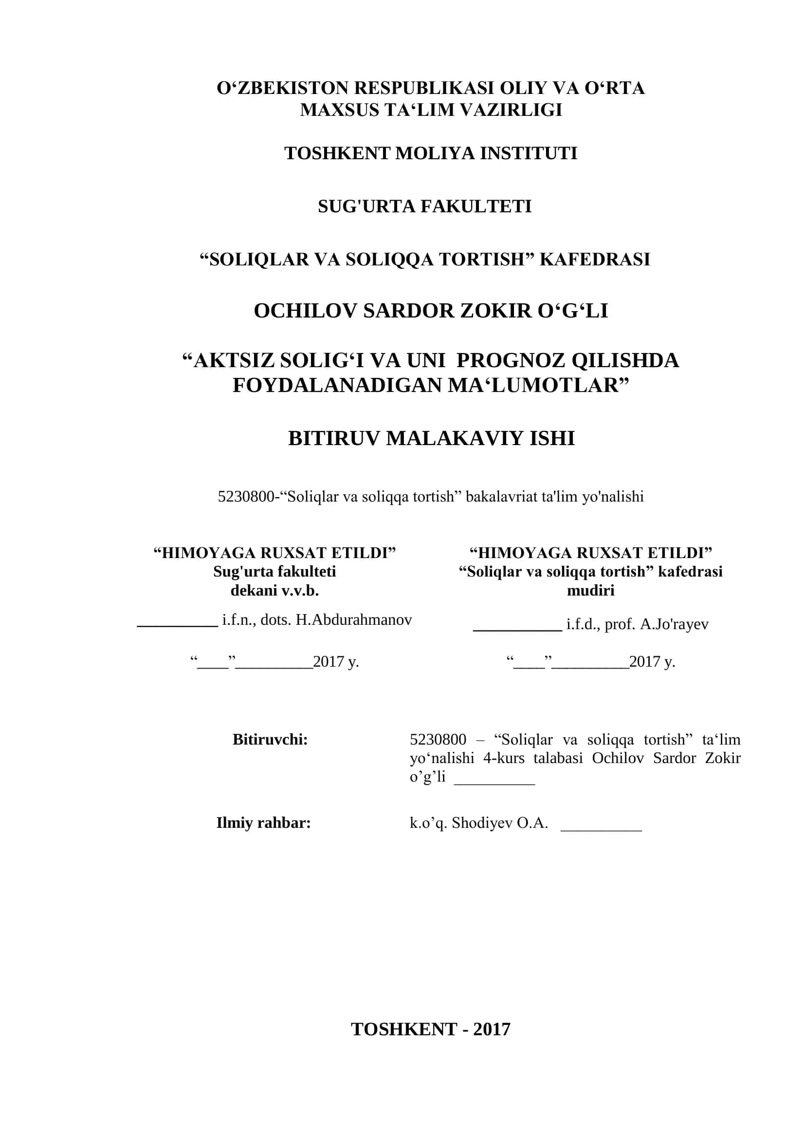 SOliqlar va soliqqa tortish 1