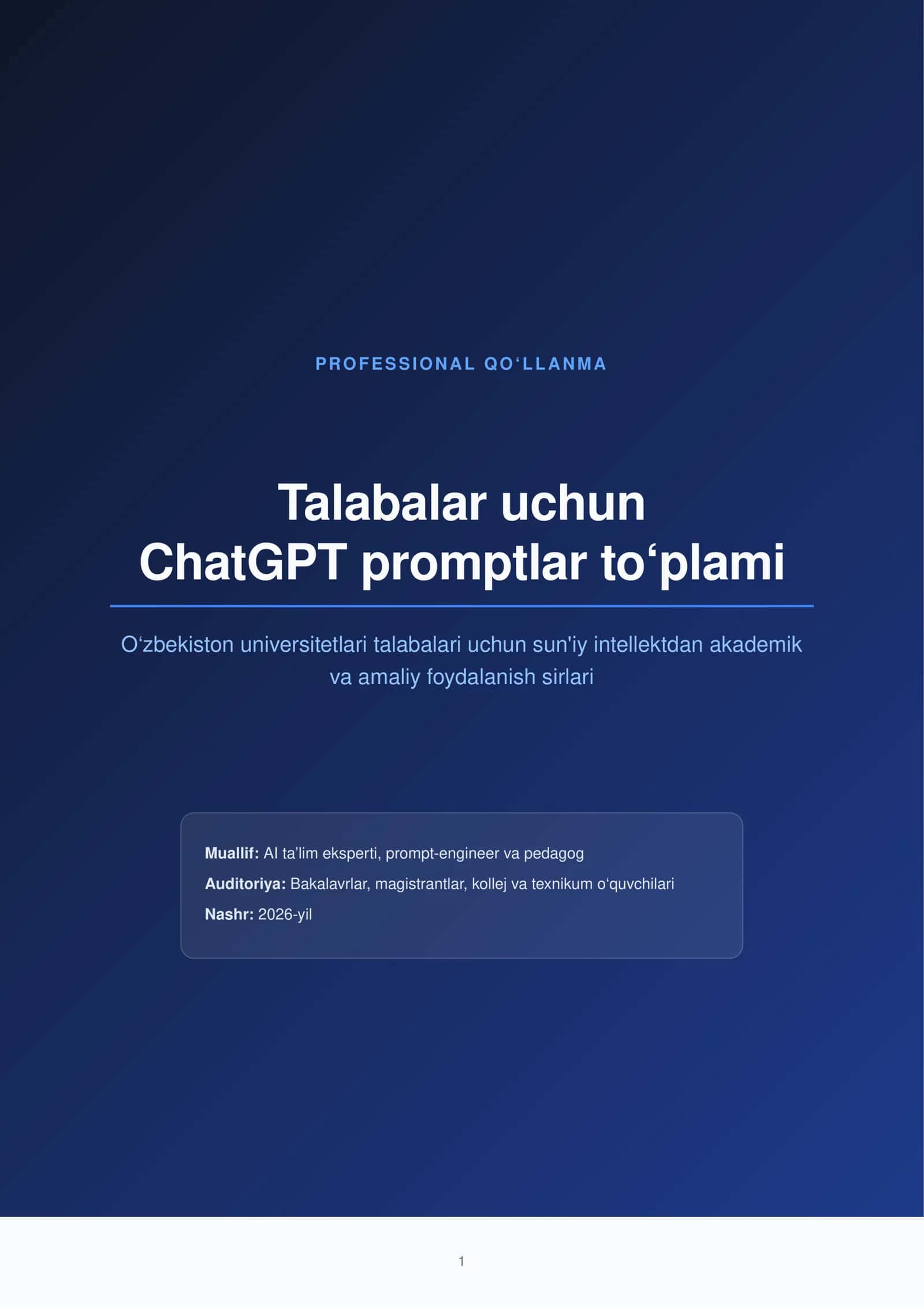 PROFESSIONAL QO‘LLANMA 1
