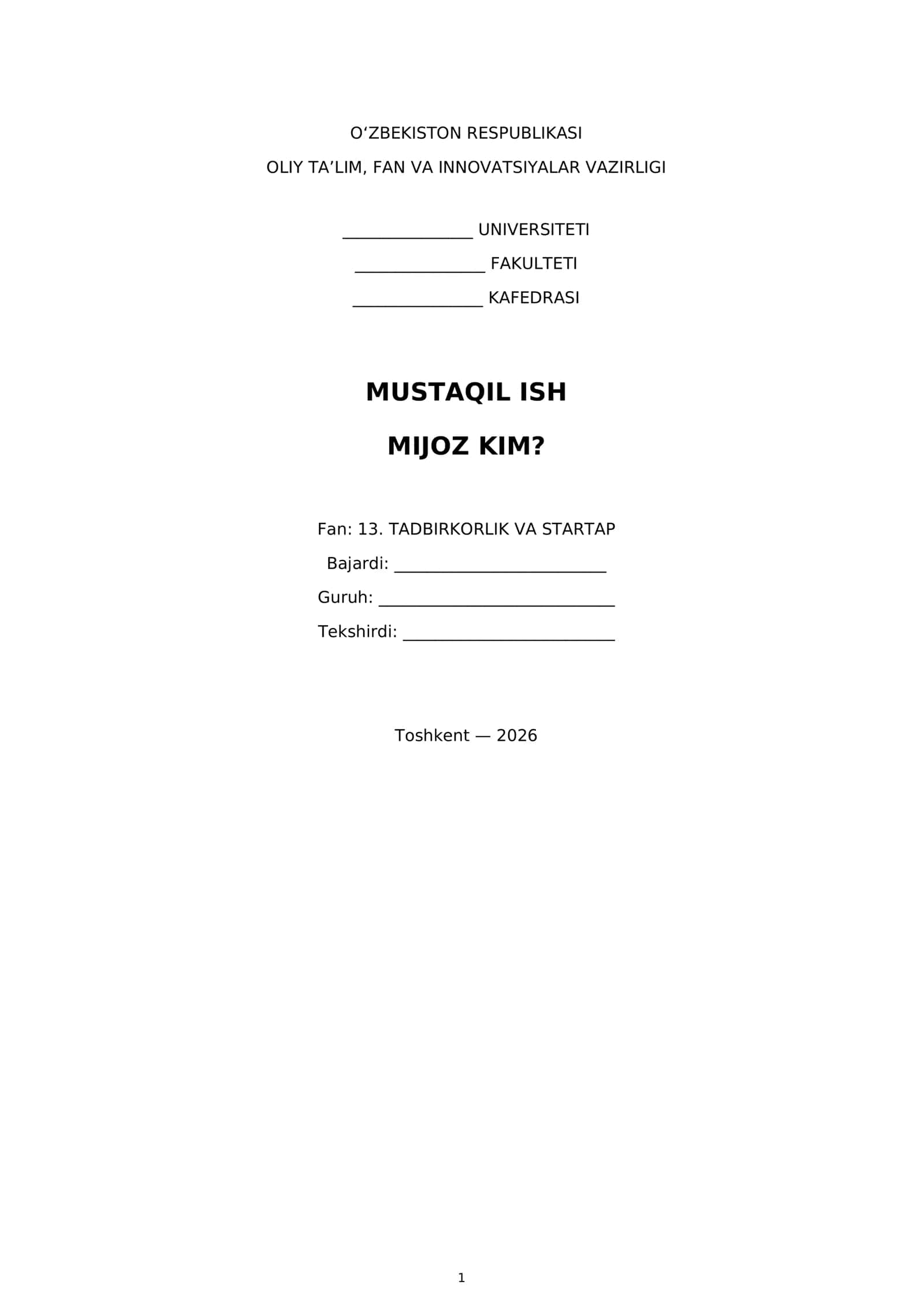 Mijoz kim? 1
