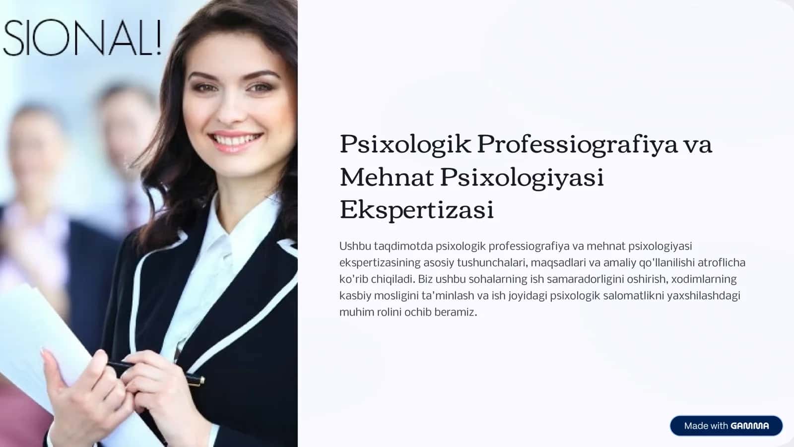 Psixologik Professiografiya va Mehnat Psixologiyasi Ekspertizasi 1