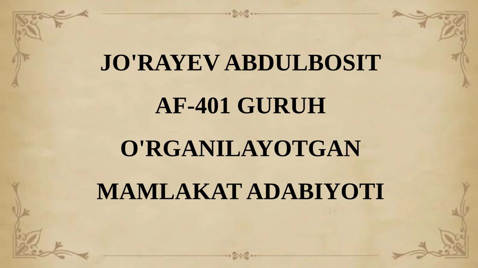 ARAB XALQ MAQOLLARI 1