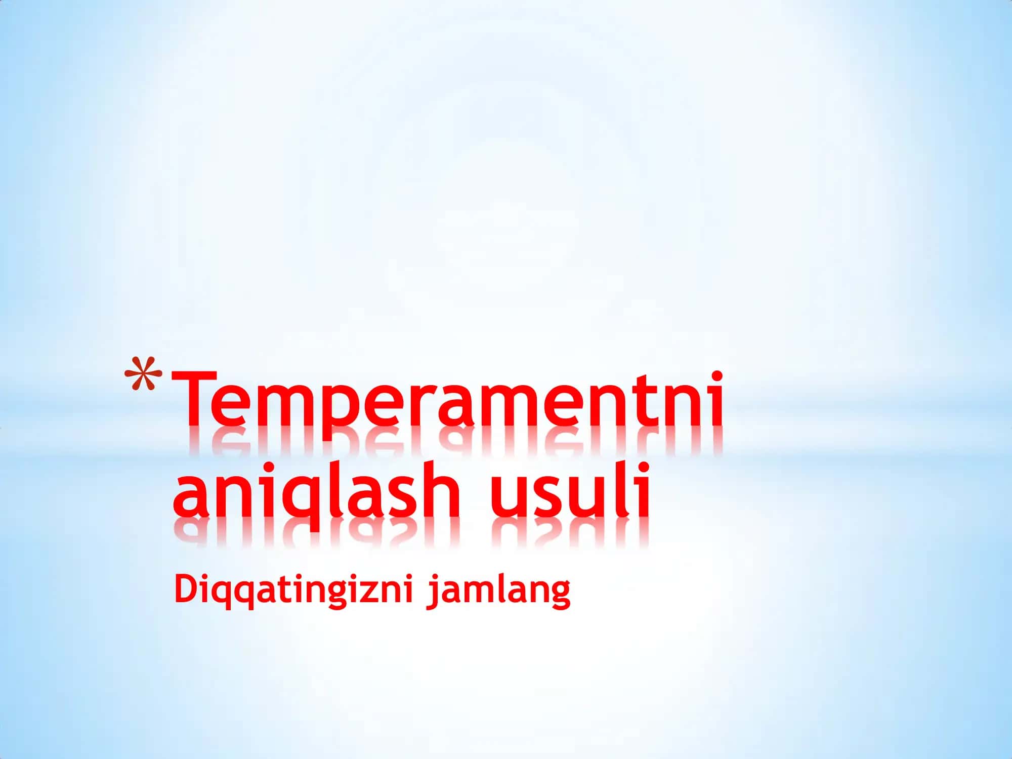 Temperament Testi 1