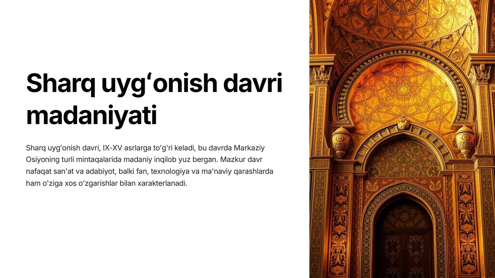 Sharq uygʻonish davri 1