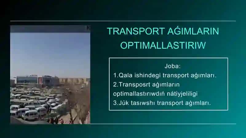 TRANSPORT AǴIMLARIN 1