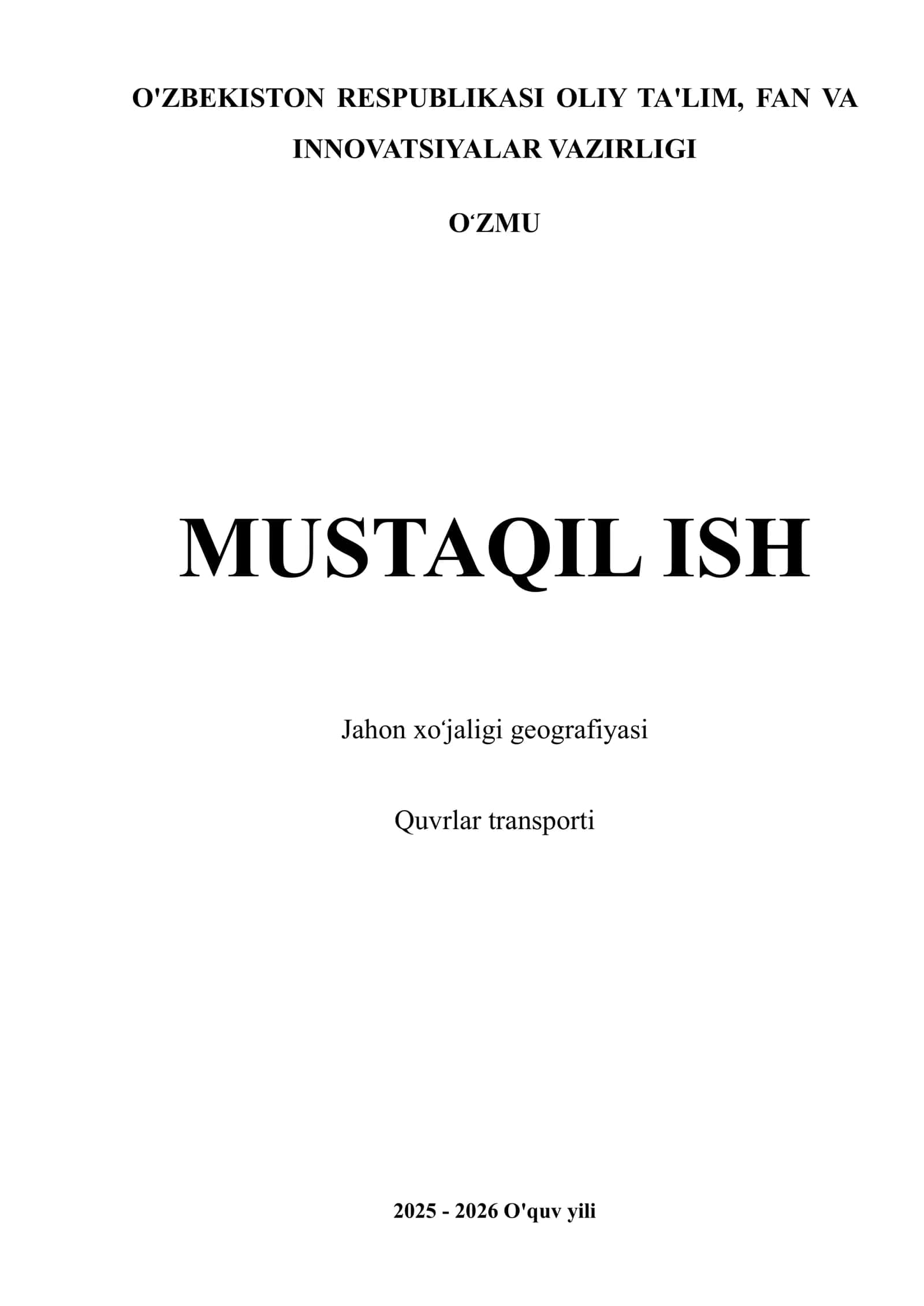 Quvrlar transporti 1