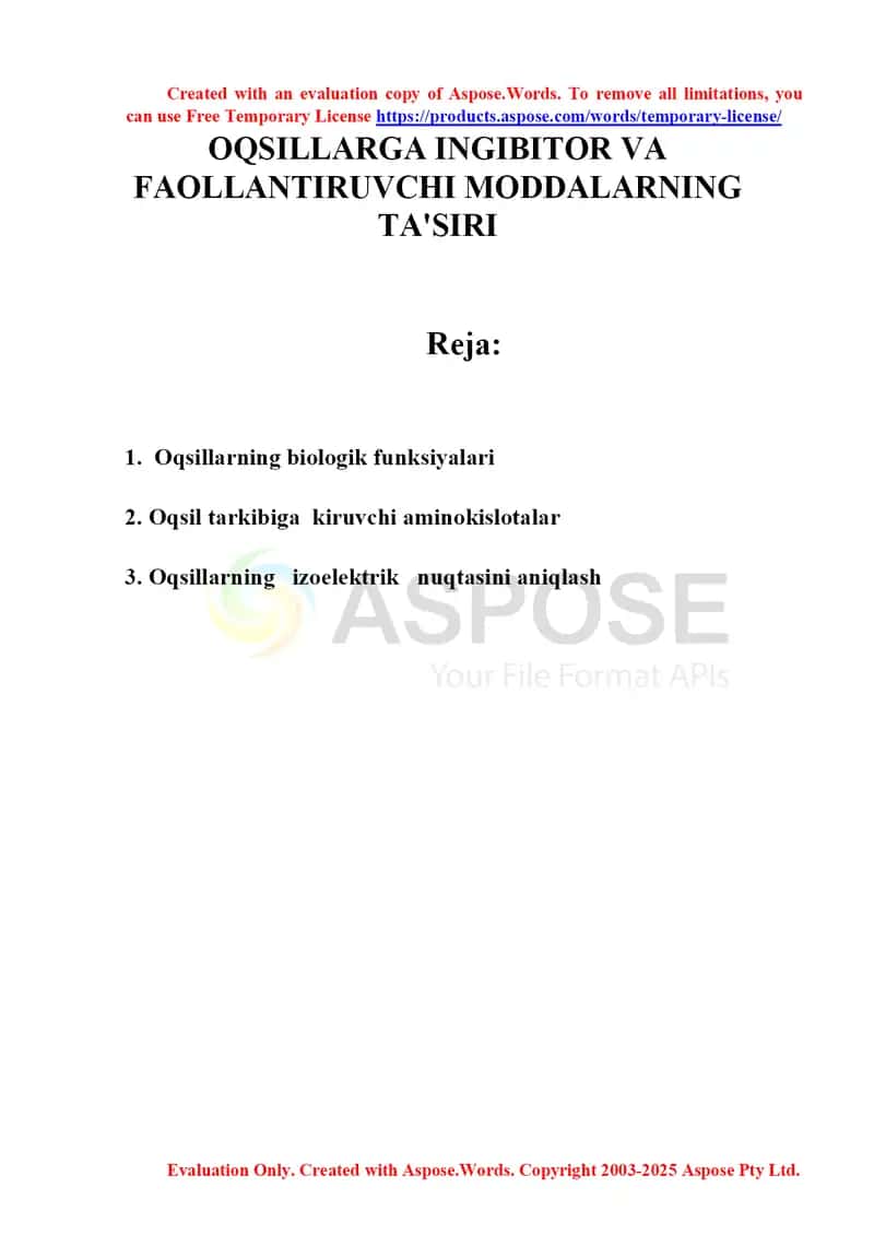 Oqsillarning izoelektrik nuqtasini aniqlash 1