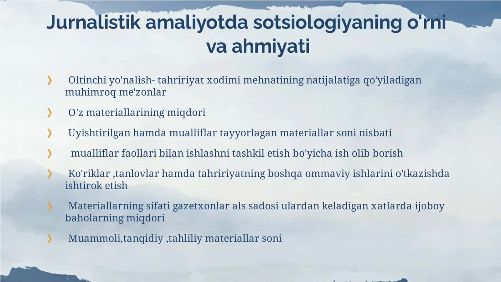 Jurnalistik amaliyotda sotsiologiyaning o'rni va ahmiyati 1