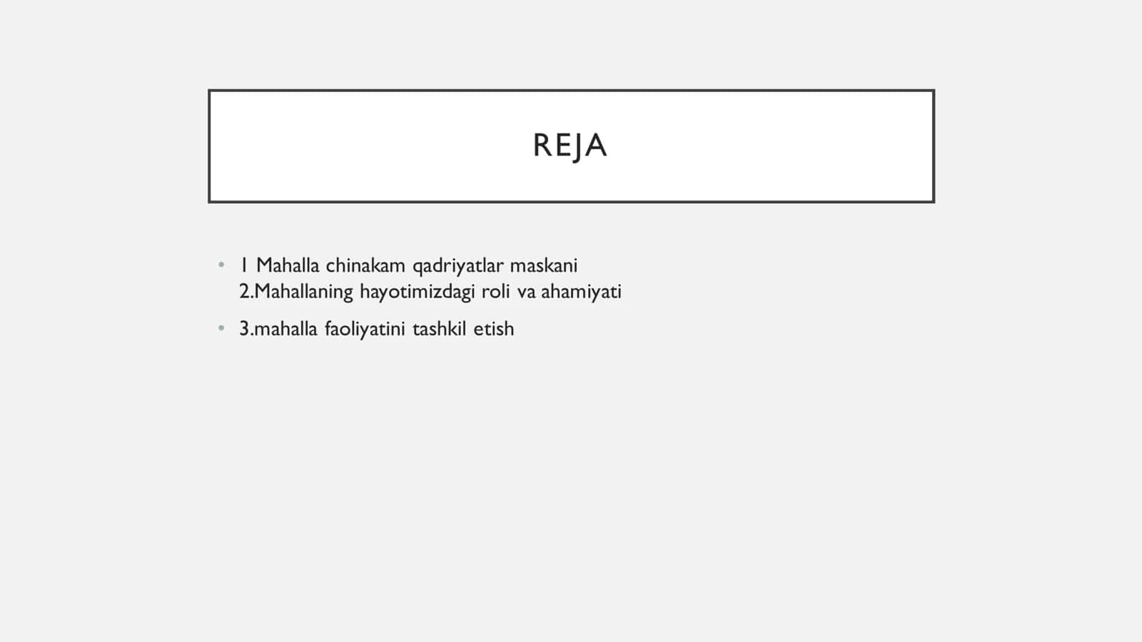 Mustaqillik yillari Oʻzbekistonda Mahalla -fuqarolik jamiyati instituti sifatida faoliyati 1