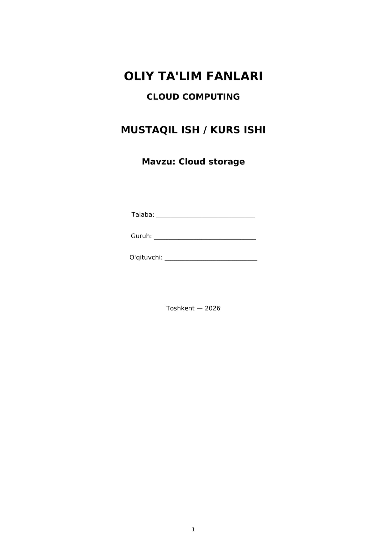 Cloud storage 1