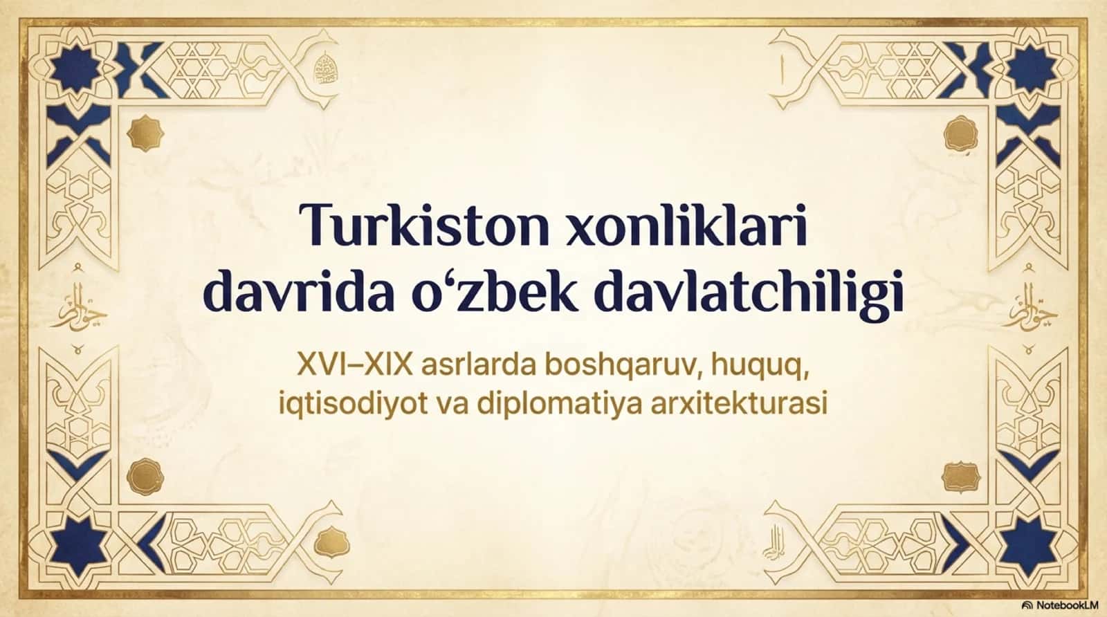 Xonliklar davrida davlat boshqaruvi 1