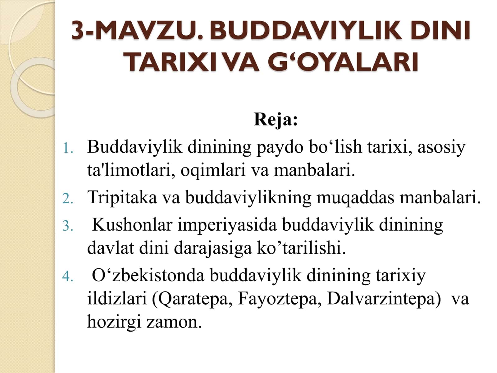 Buddaviylik dinining tarixi va g‘oyasi 1