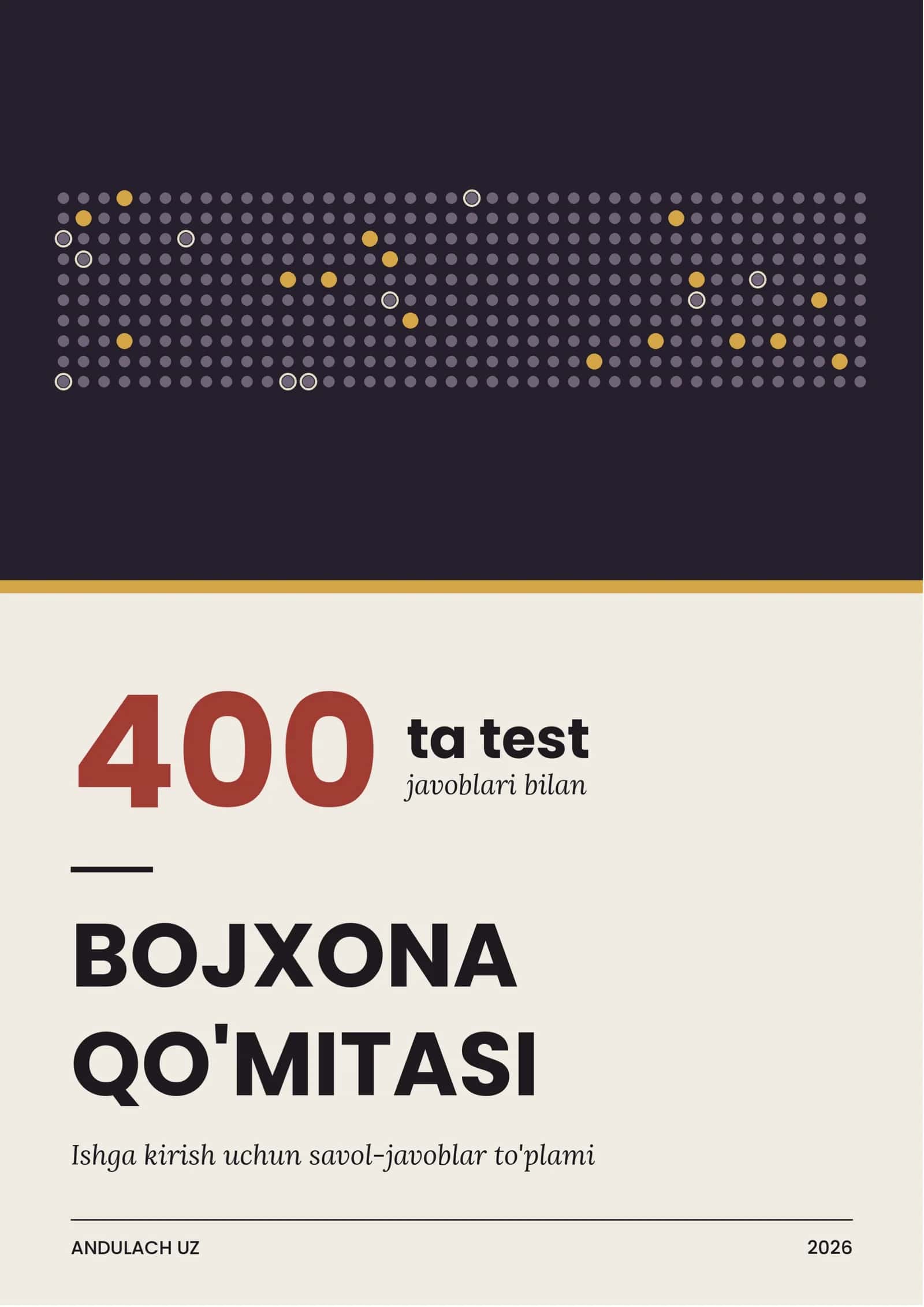 Bojxona qo'mitasiga ishga kirish — testlar to'plami 1
