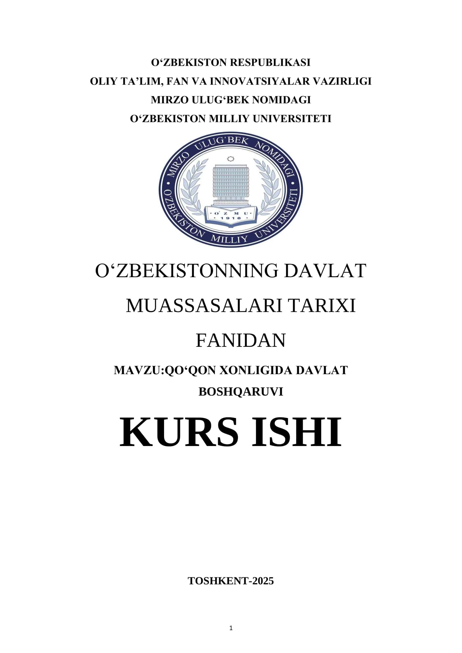 QO‘QON XONLIGIDA DAVLAT BOSHQARUVI 1