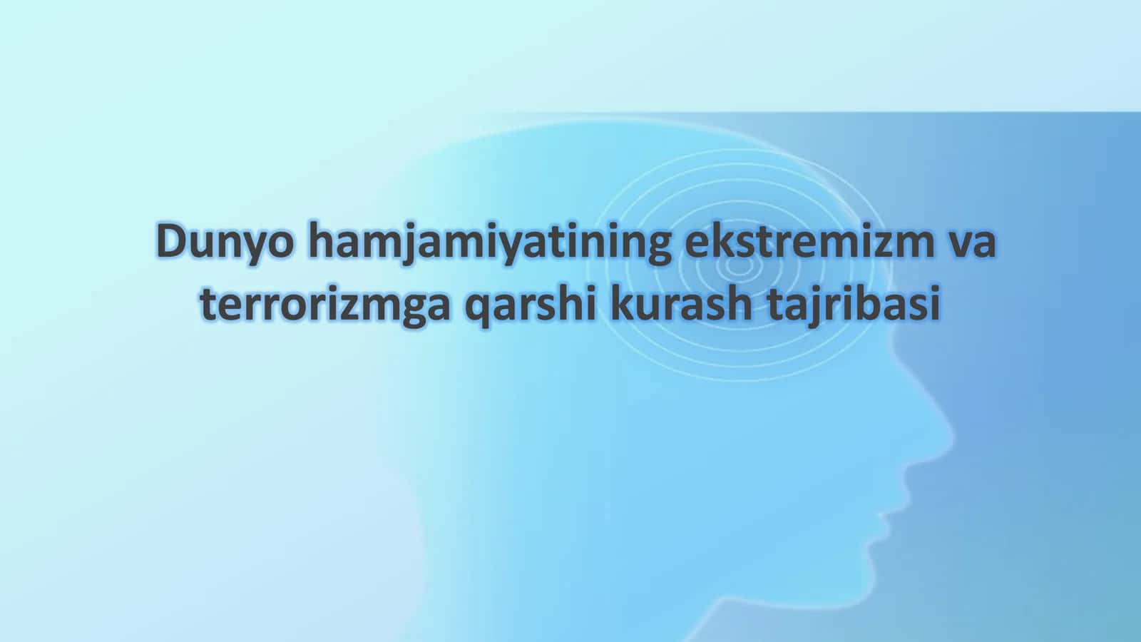 Ekstremizm va Terrorizmga qarshi kurash 1