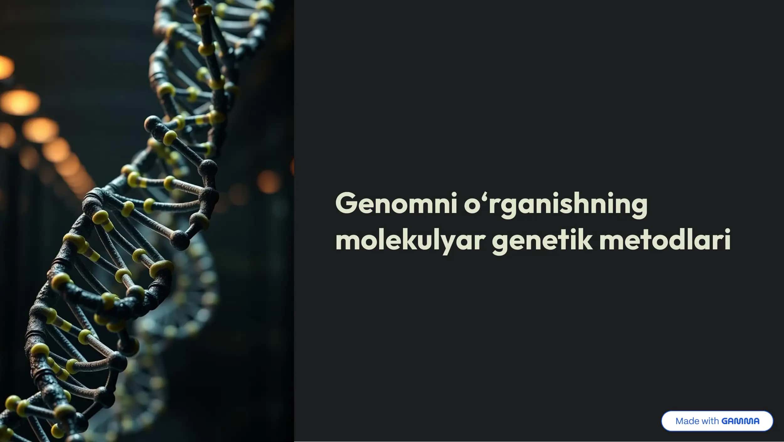 Molekulyar genetika 1
