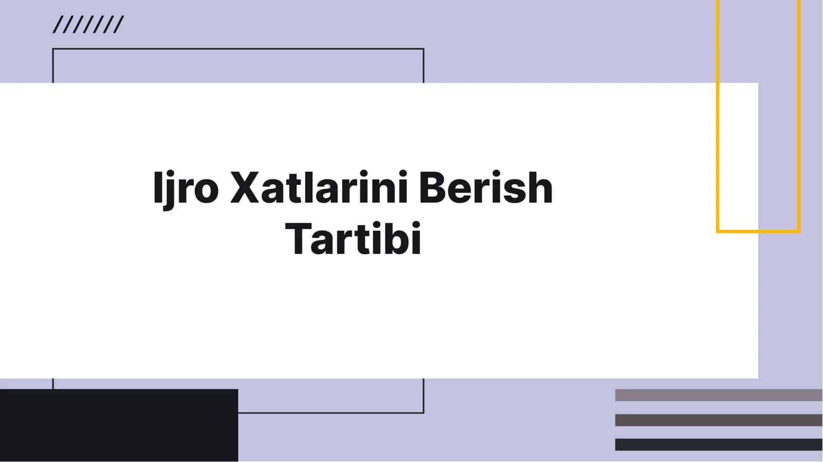 Ijro Xatlarini Berish 1