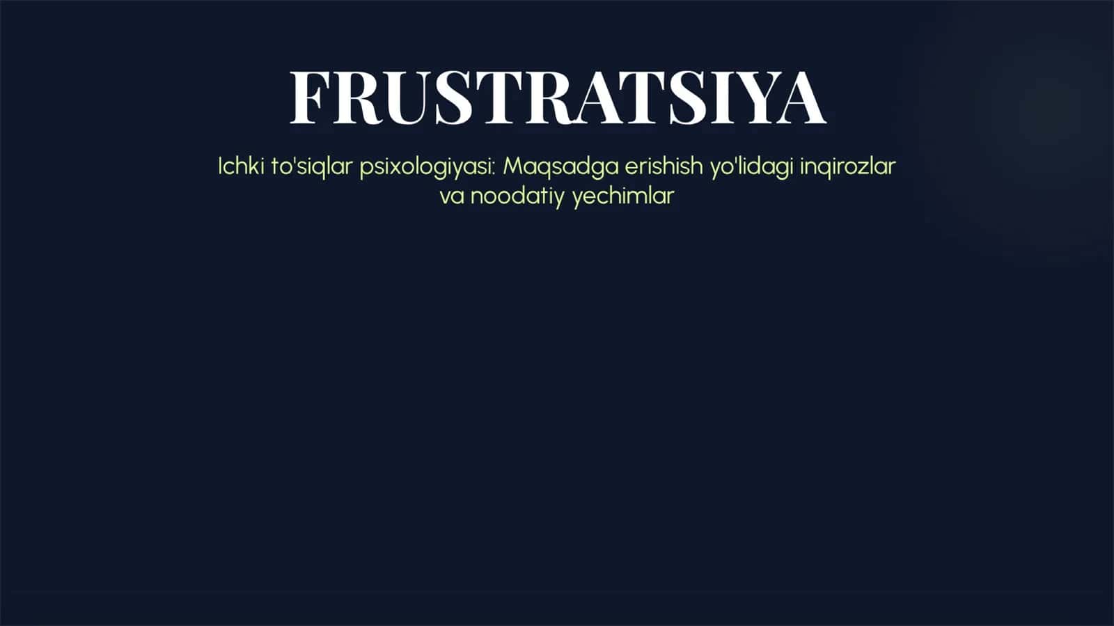 Frustrasiya 1