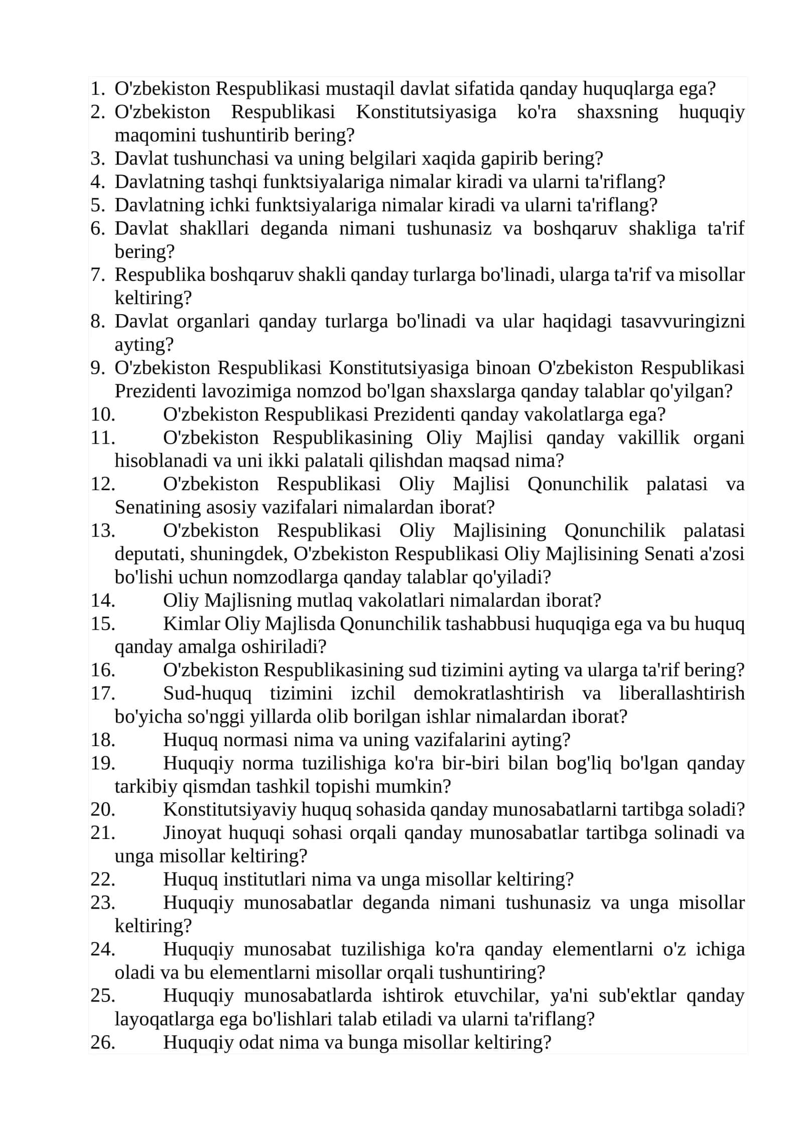 Ichki ishlarga kiruvchilar uchun test savollari 2026 1