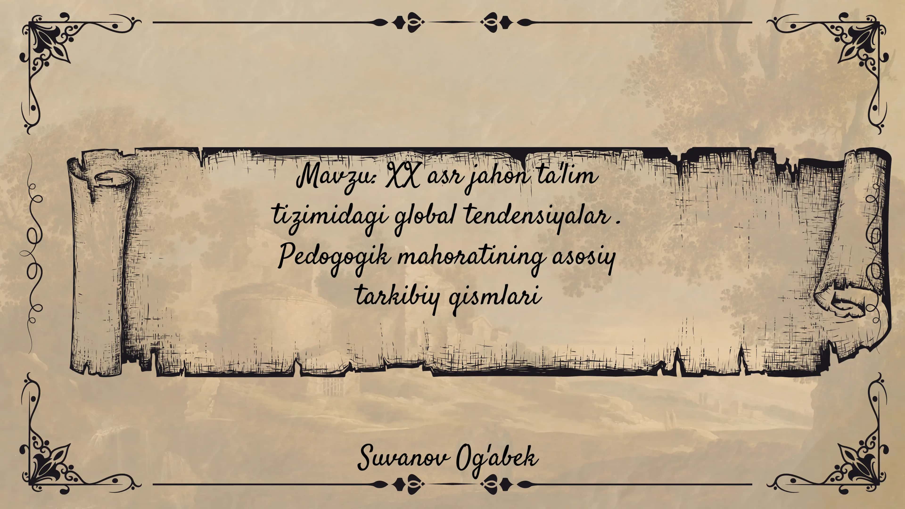Pedagogik mahoratning asosiy tarkibiy qismlari 1