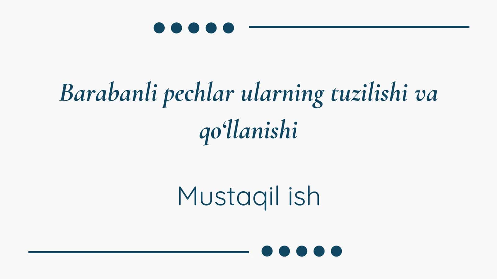 Barabanli pechlar 1