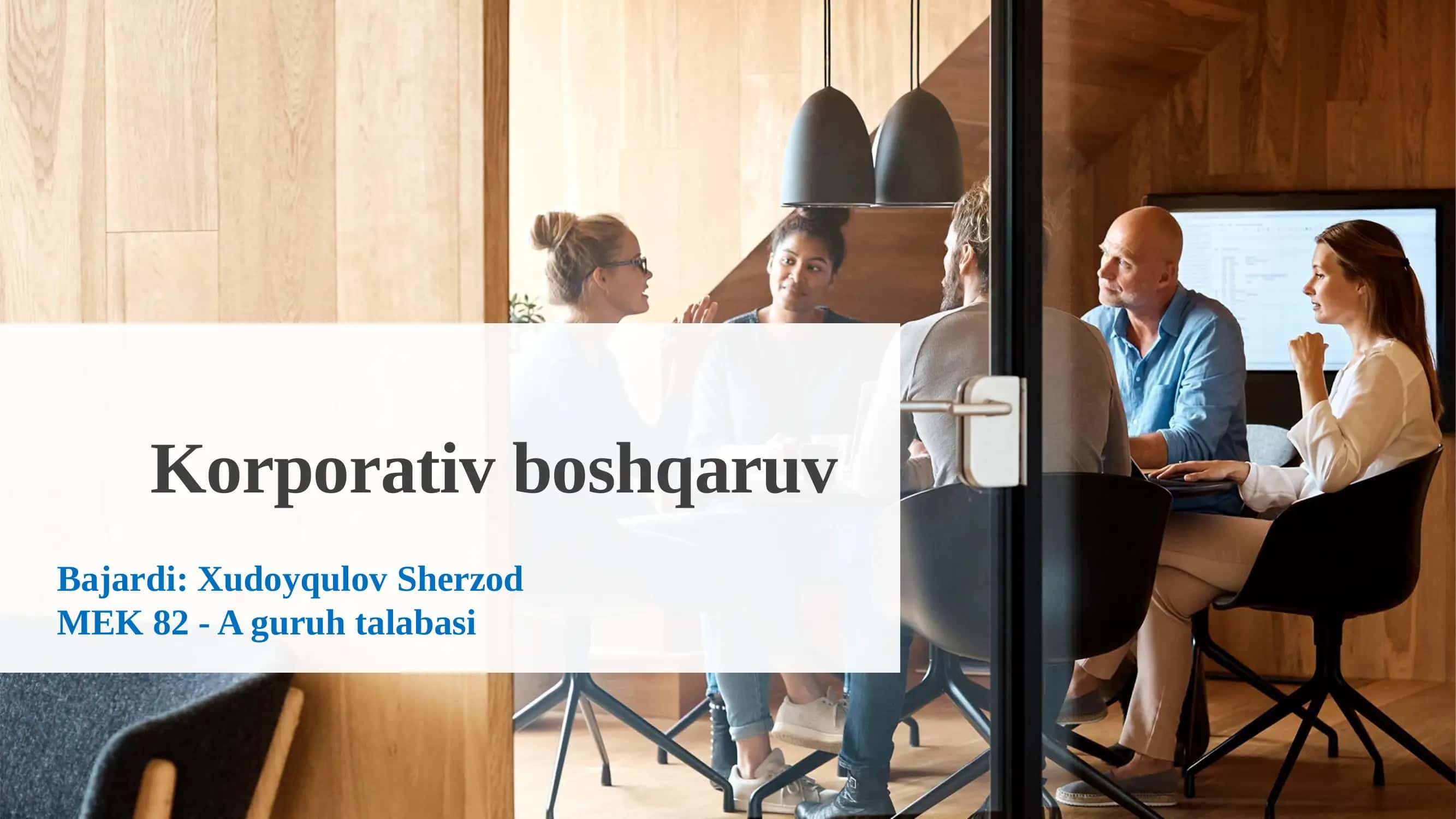 Korporativ boshqaruv 1