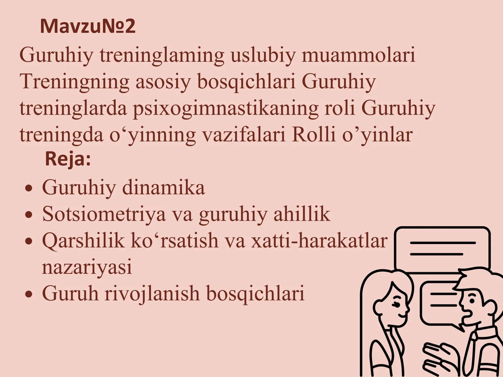 Guruhiy treninglaming uslubiy muammolari 1