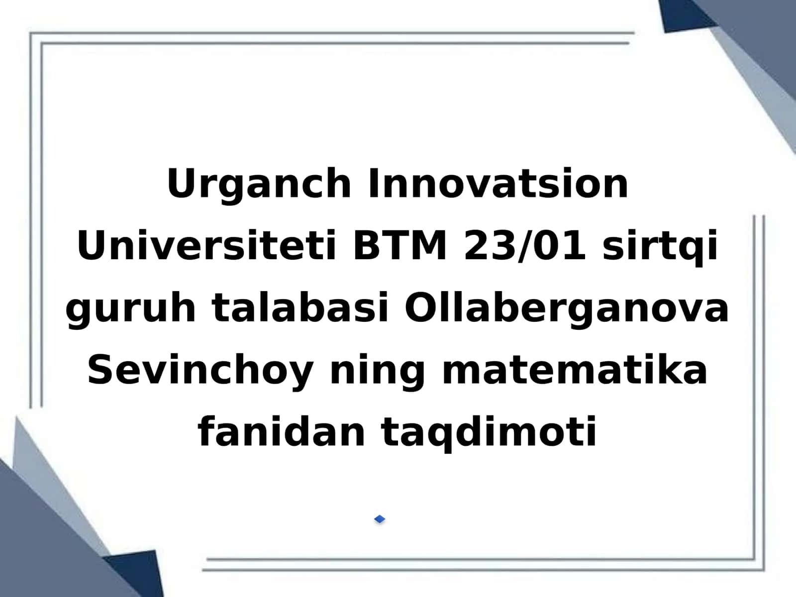 Taqsimot parametrlarining statistik baholari 1