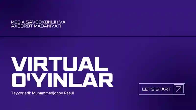 VIRTUAL O'YINLAR