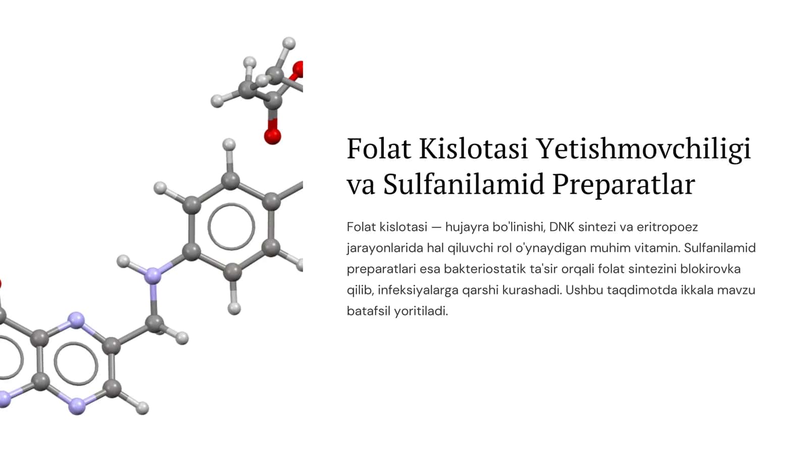 Folat Kislotasi Yetishmovchiligi va Sulfanilamid Preparatlar 1
