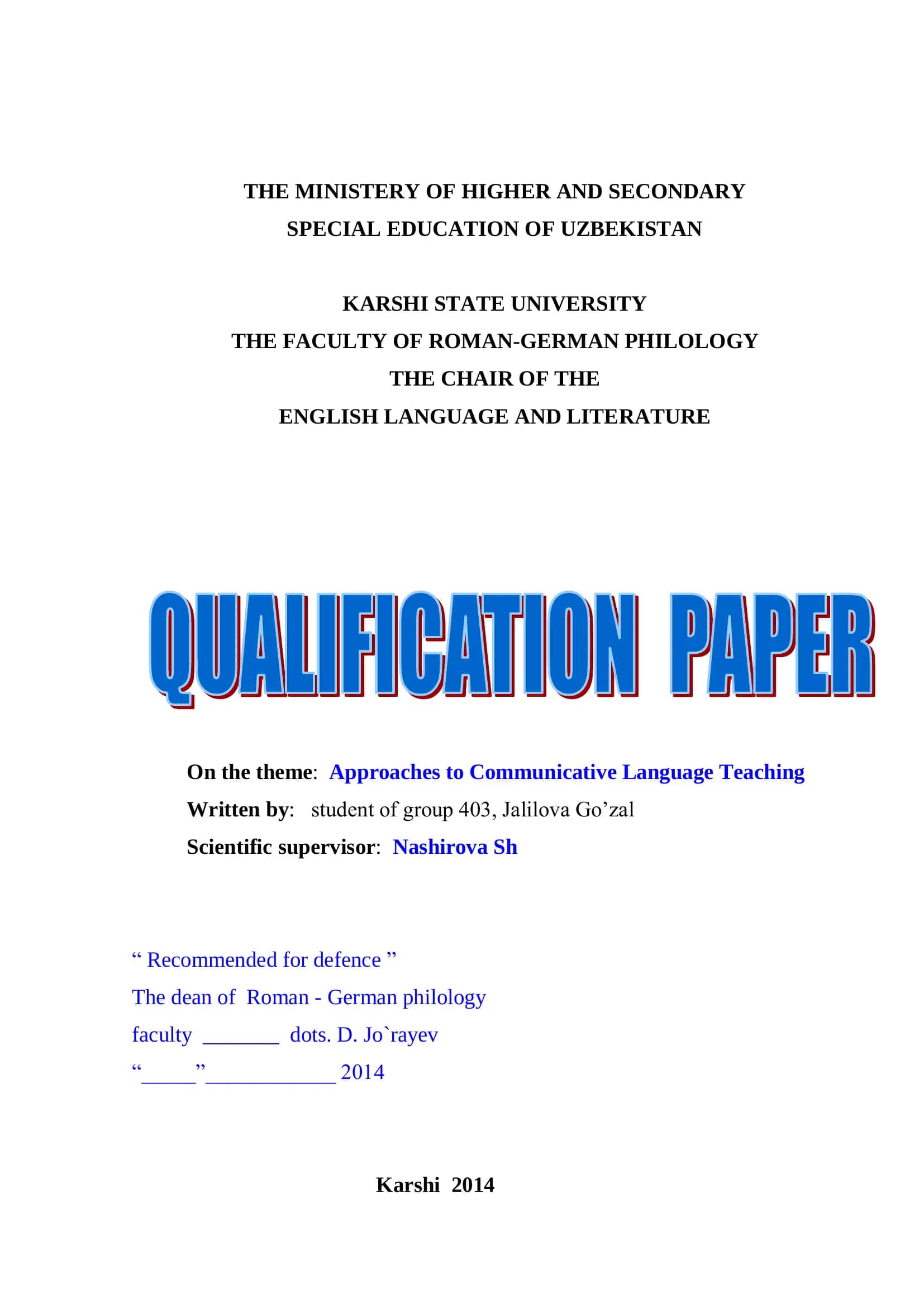 Approaches to Communicative Language Teaching (CLT) 1