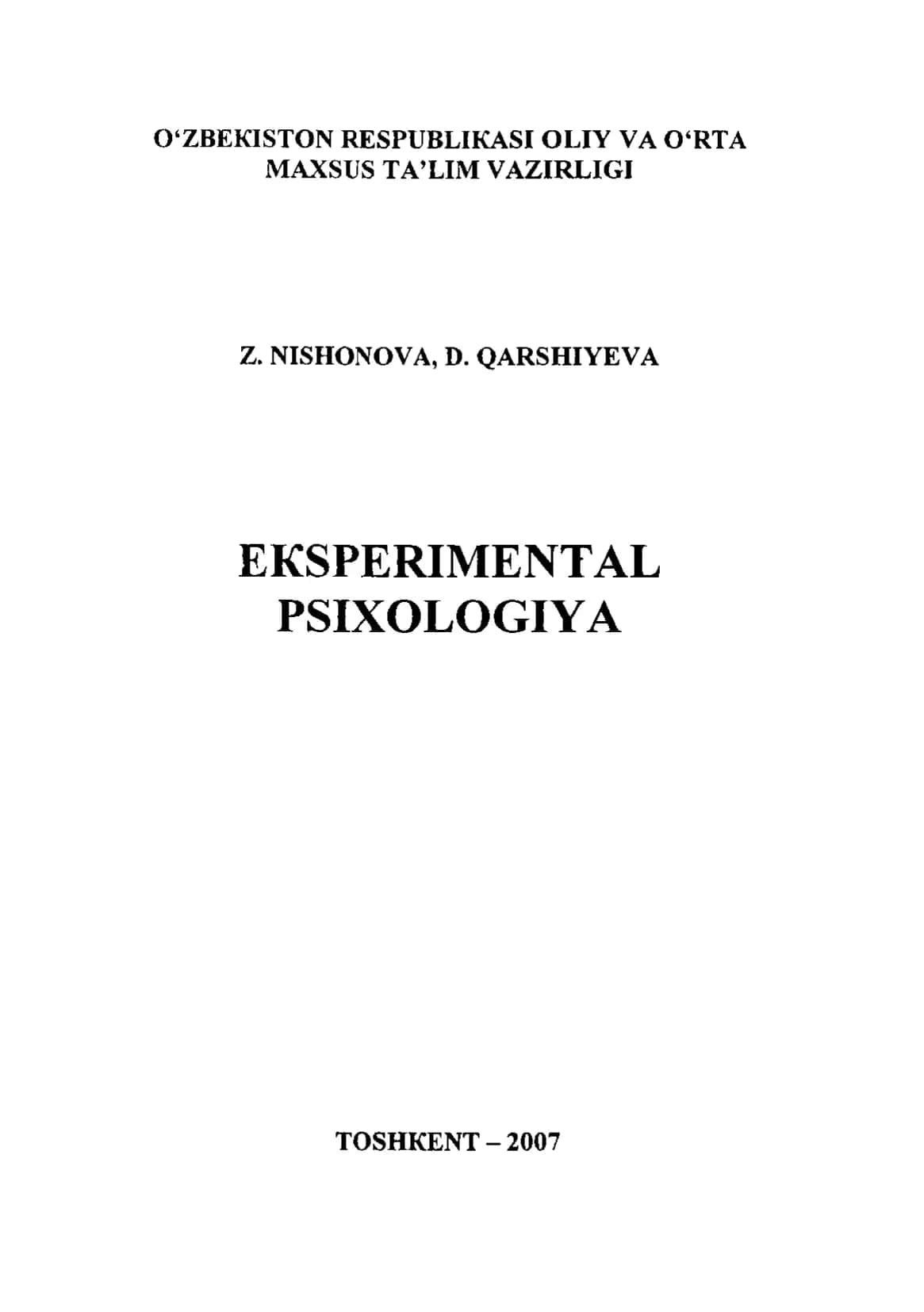 Eksperimental Psixologiya 1
