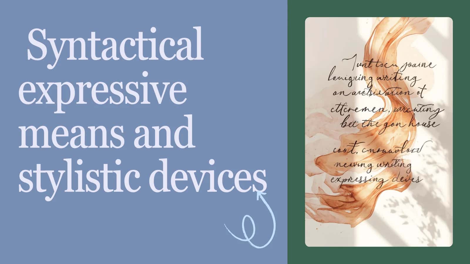 Syntactical Expressive Means and Stylistic Devices 1