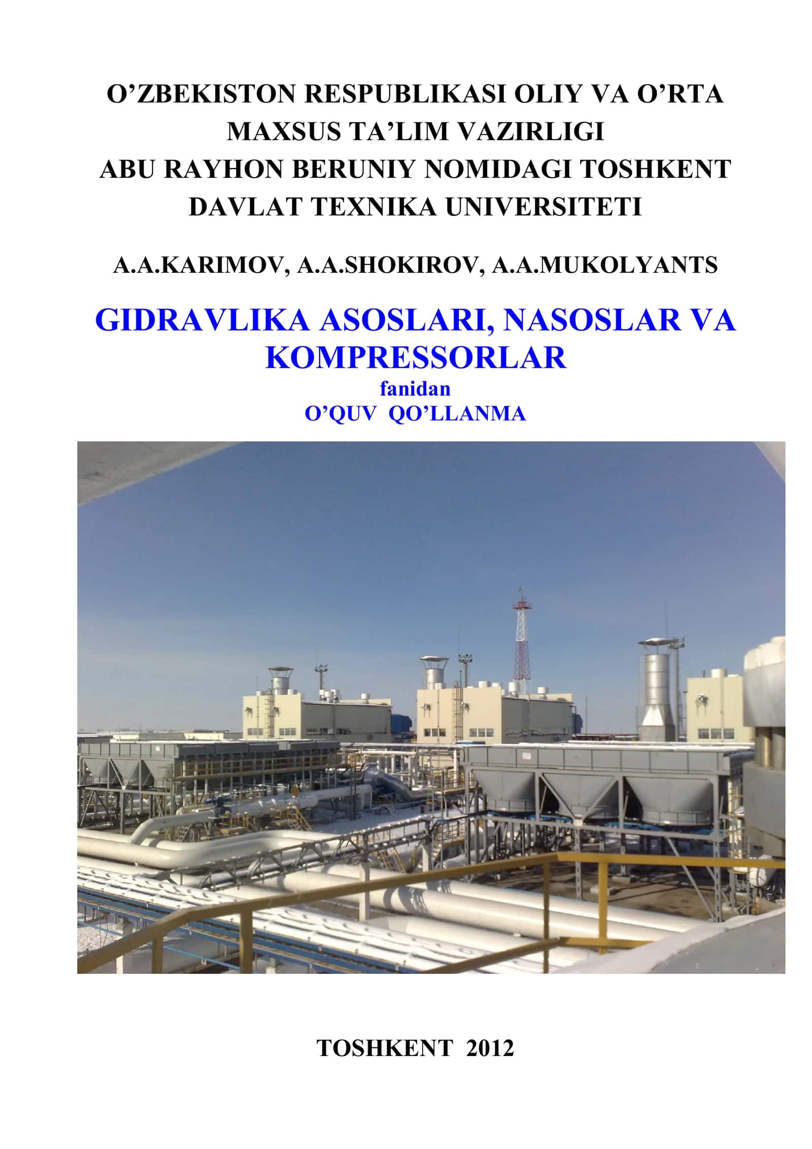 Gidravlika asoslari, nasoslar va kompressorlar 1