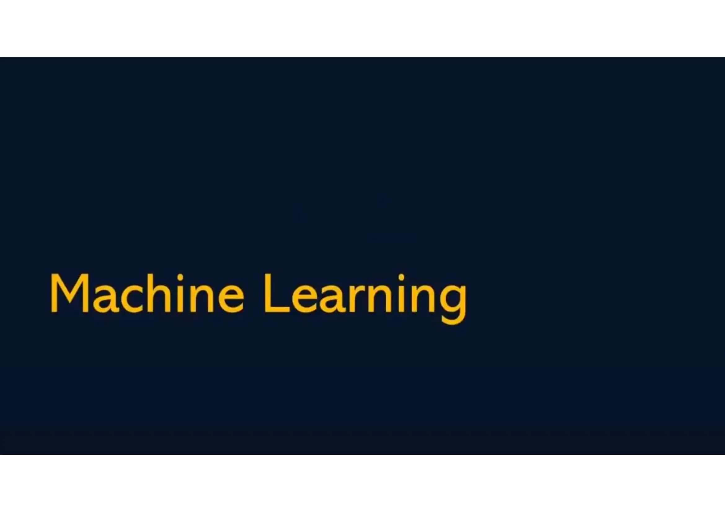 Mashinali o`qitish (Machine learning) 1