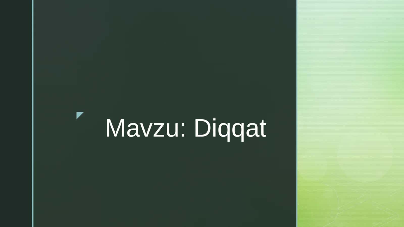 Diqqat 1