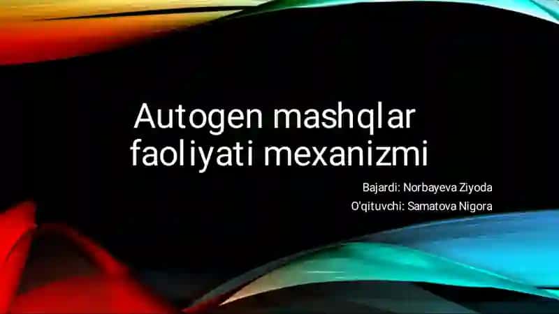 Autogen mashqlar