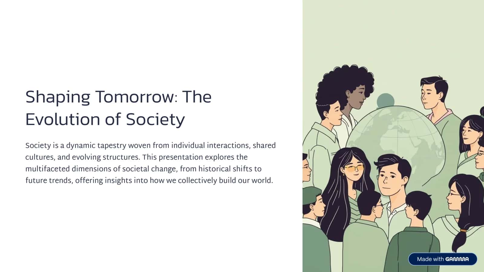 Shaping Tomorrow: The Evolution of Society 1