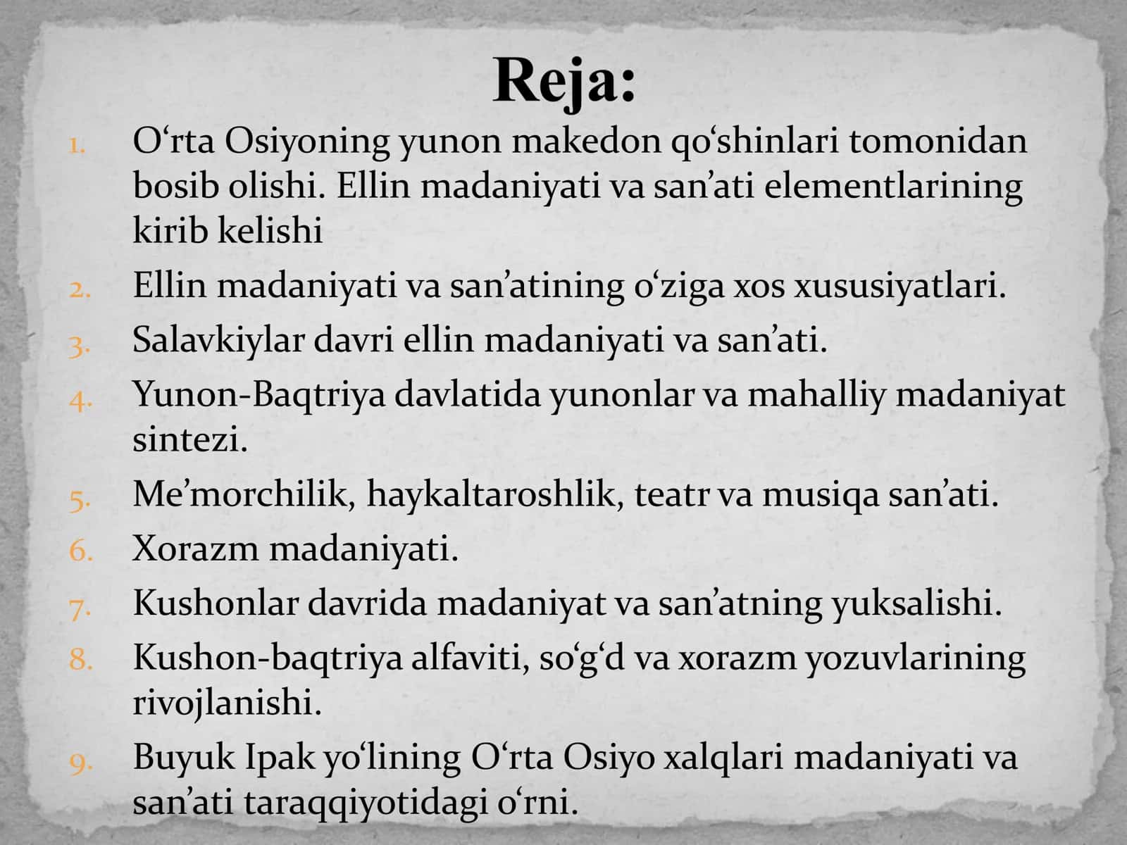 Antik davri madaniyati va san’ati 1