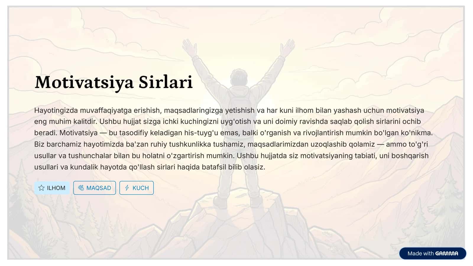 Motivatsiya Sirlari 1