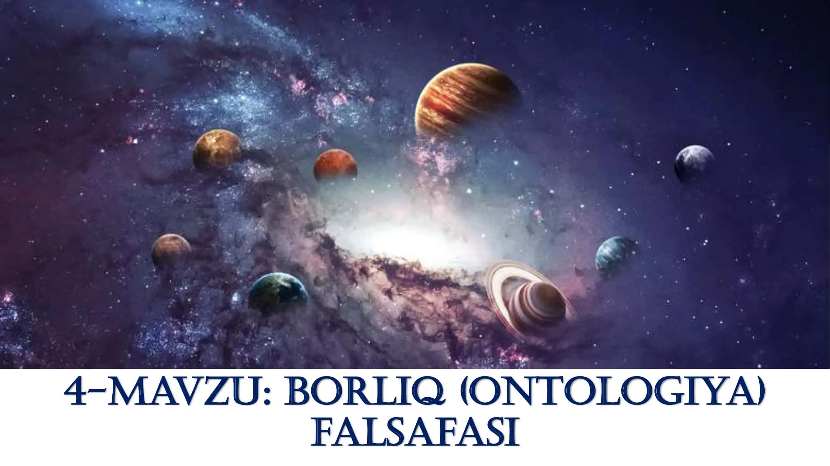 Falsafa Borliq ontologiya () 1