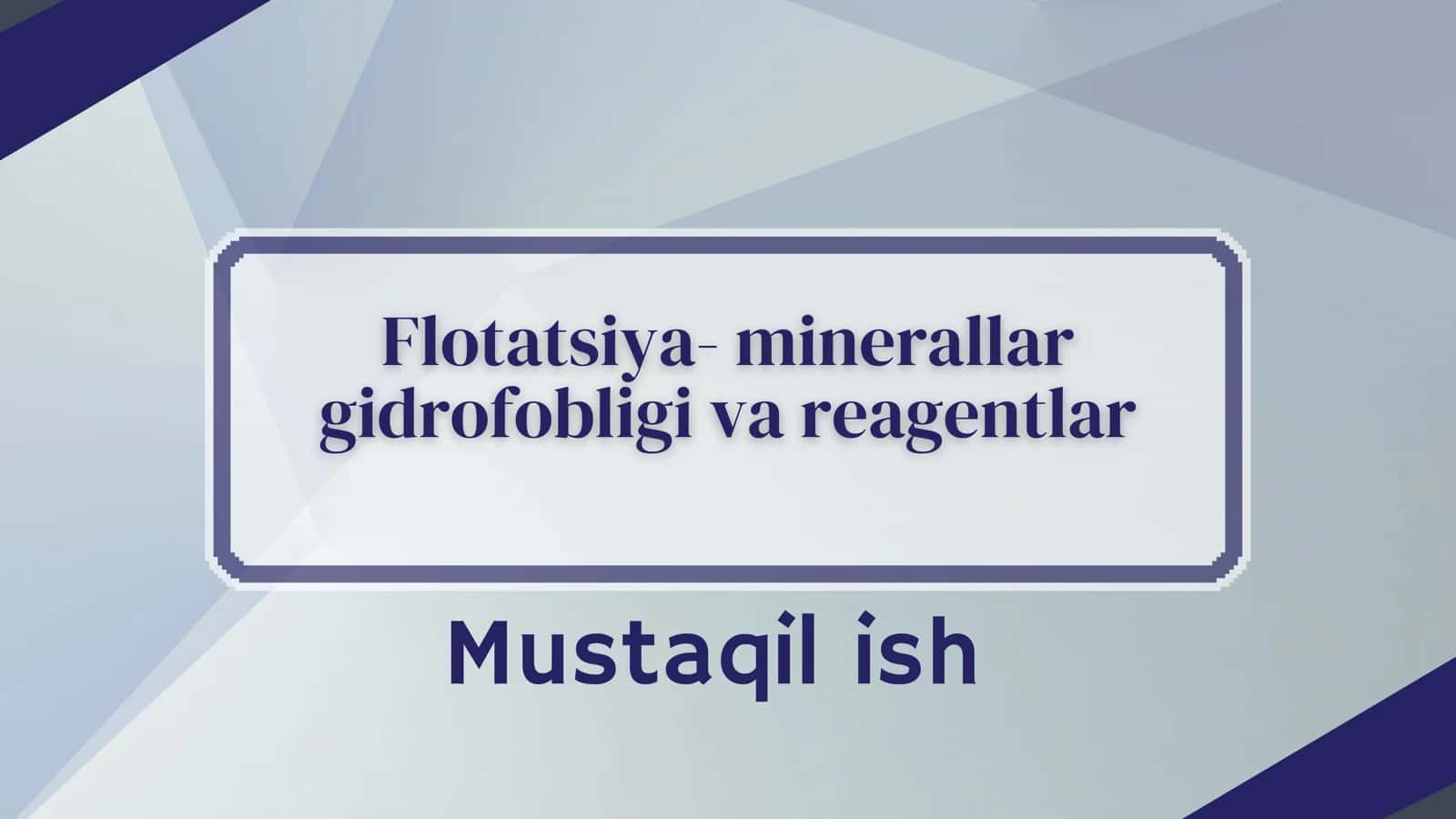 Flotatsiya- minerallar 1