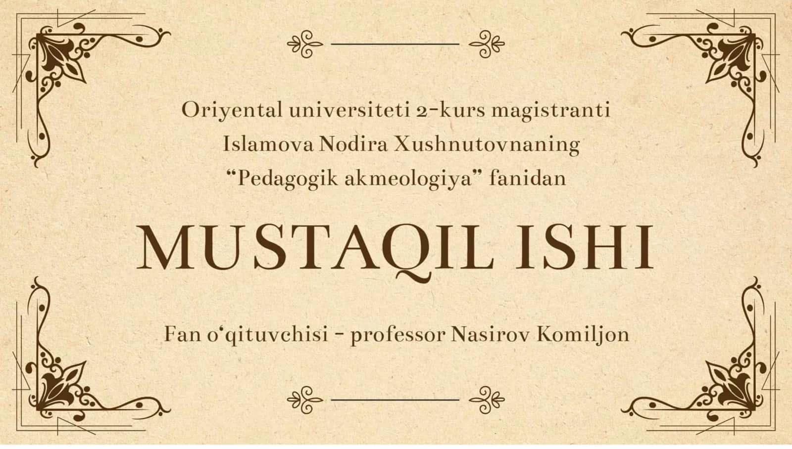Pedagogik akmeologiya 1