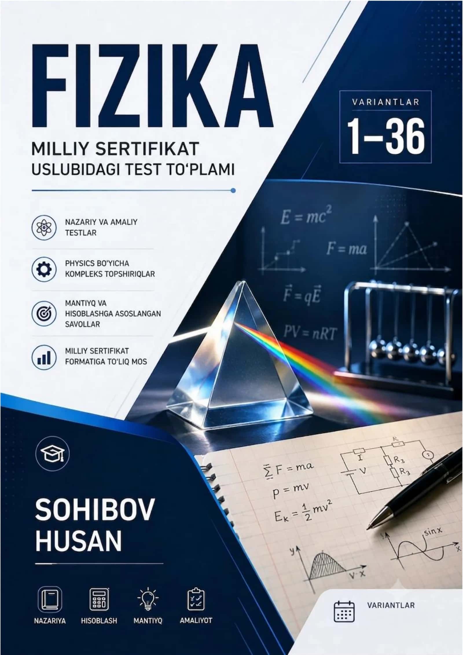 FIZIKADAN MILLIY SERTIFIKAT USLUBIDAGI TEST TO‘PLAMI 1