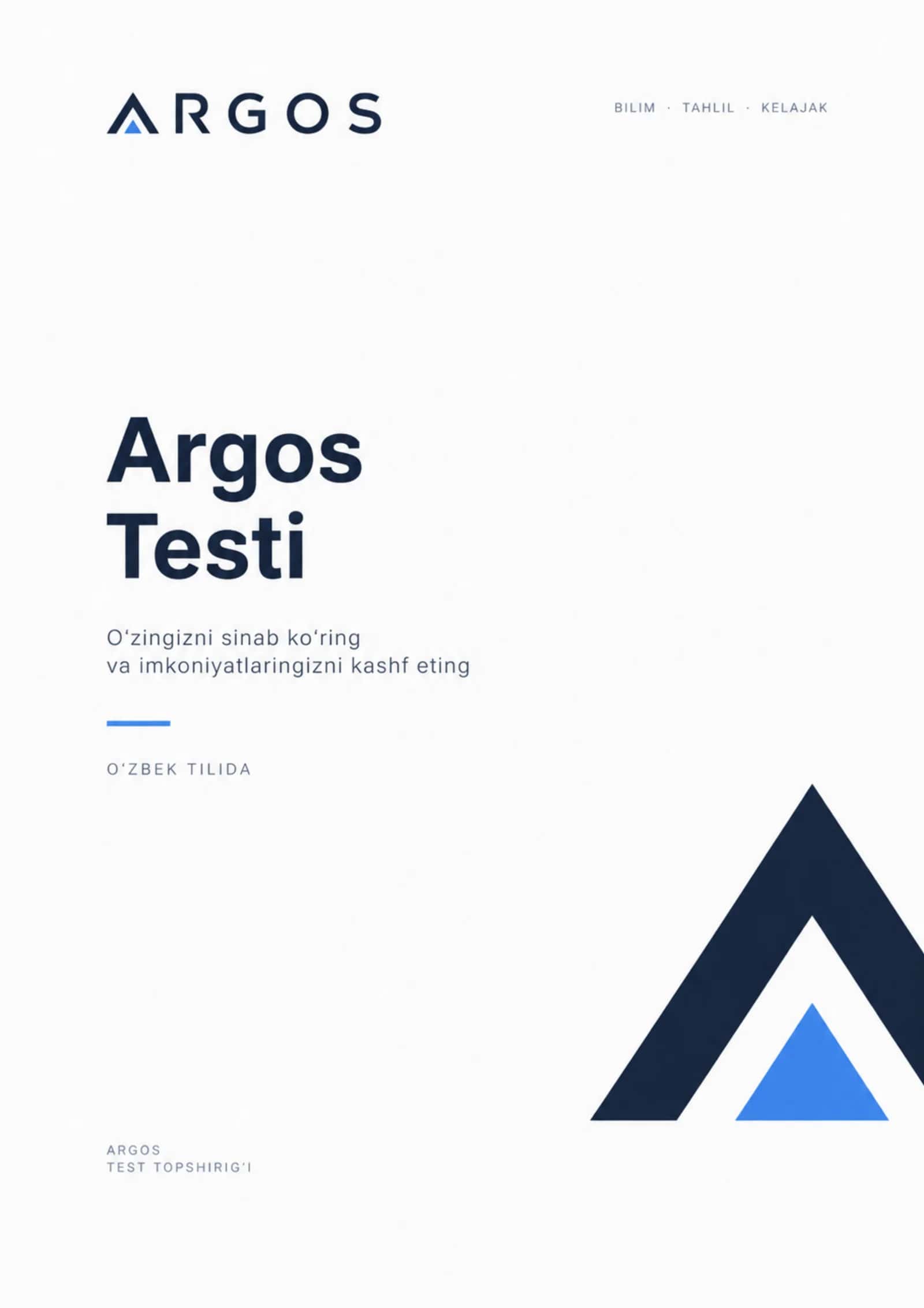 ARGOS 200 TA TEST SAVOLLARI - AXBOROT-KOMMUNIKATSIYA TEXNOLOGIYALARI 1
