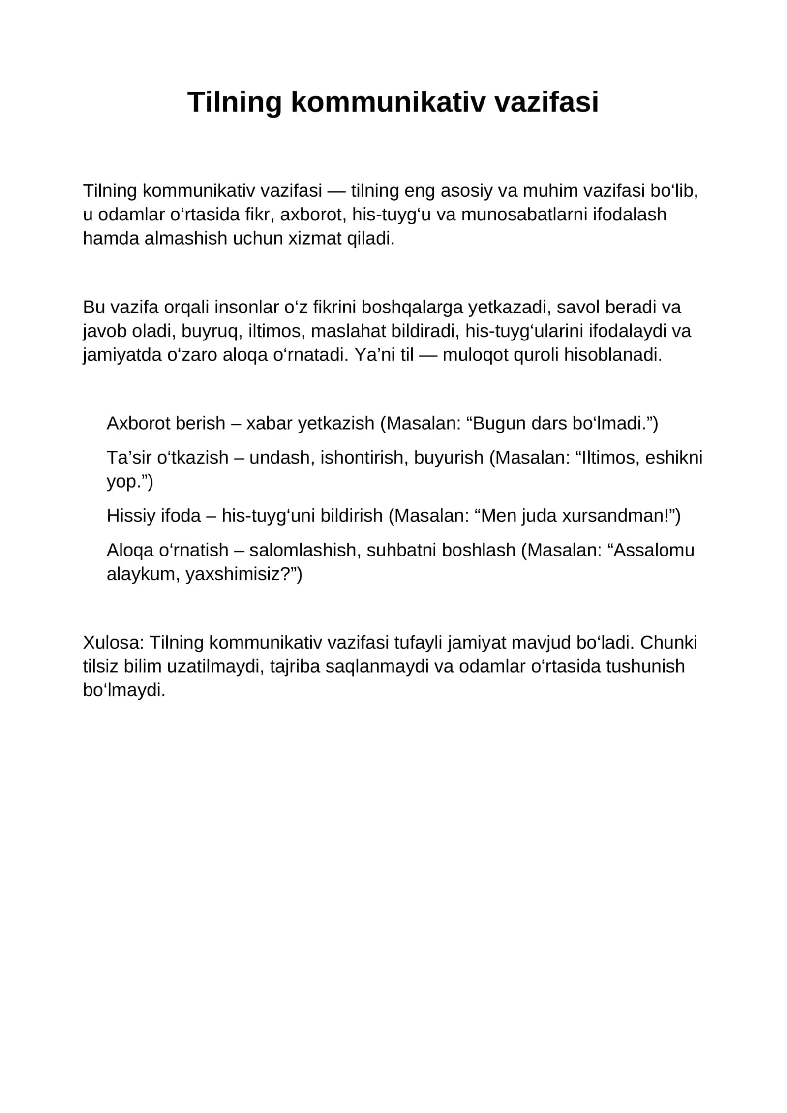 tilning kommunikativ vazifasi 1