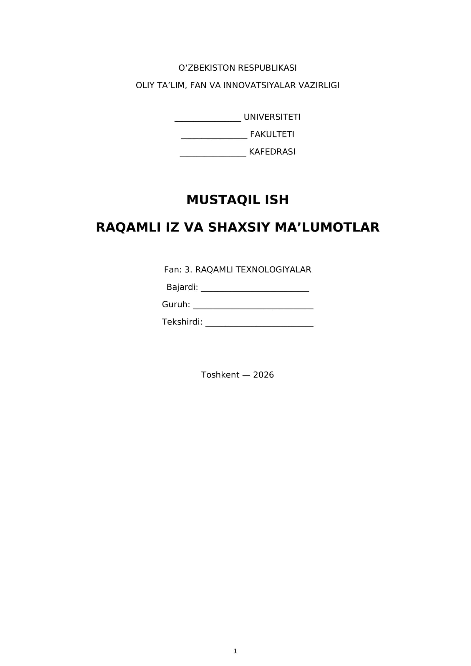 Raqamli Iz va Shaxsiy Ma'lumotlar 1