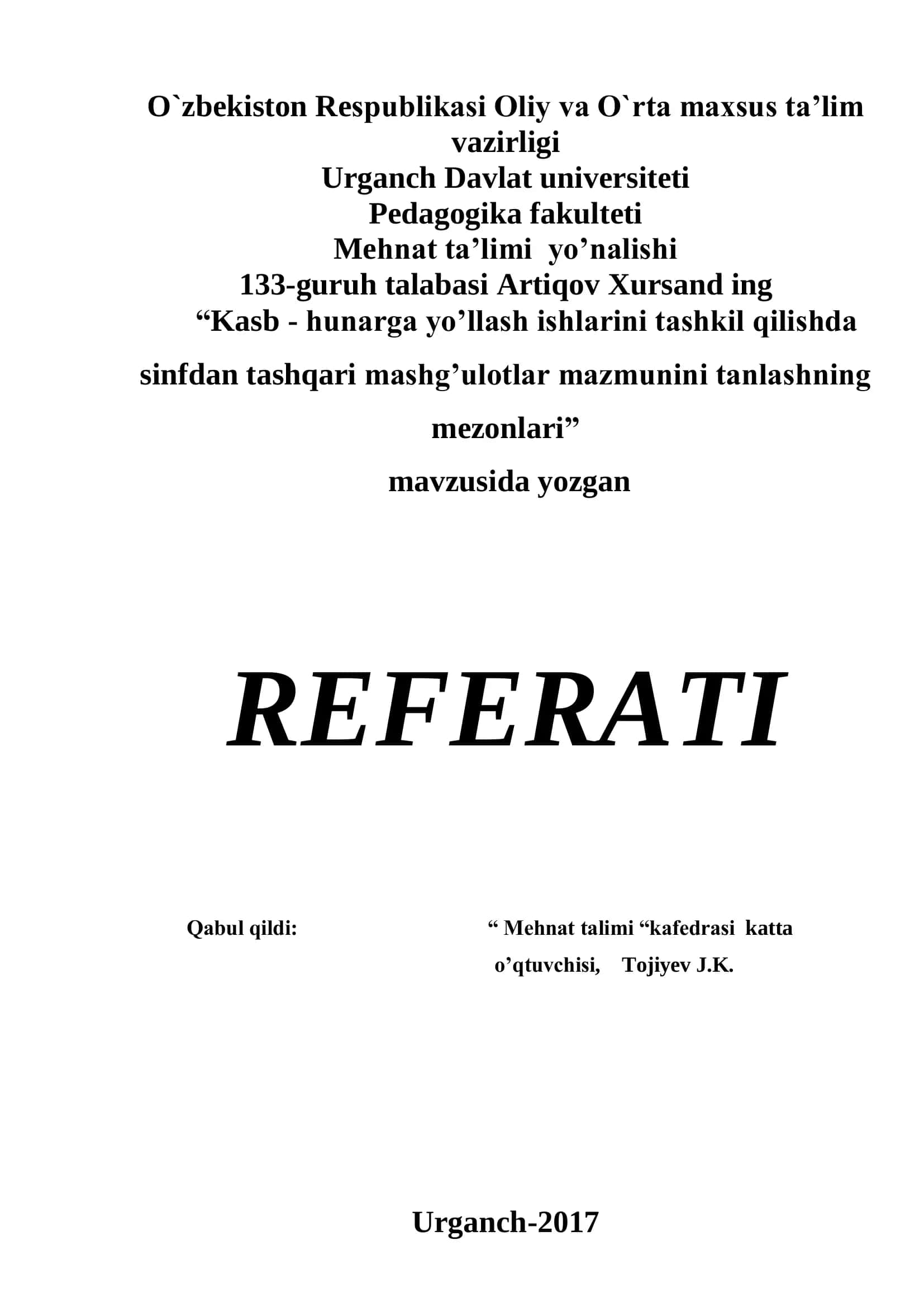 Mehnat ta’limi yo’nalishi 1