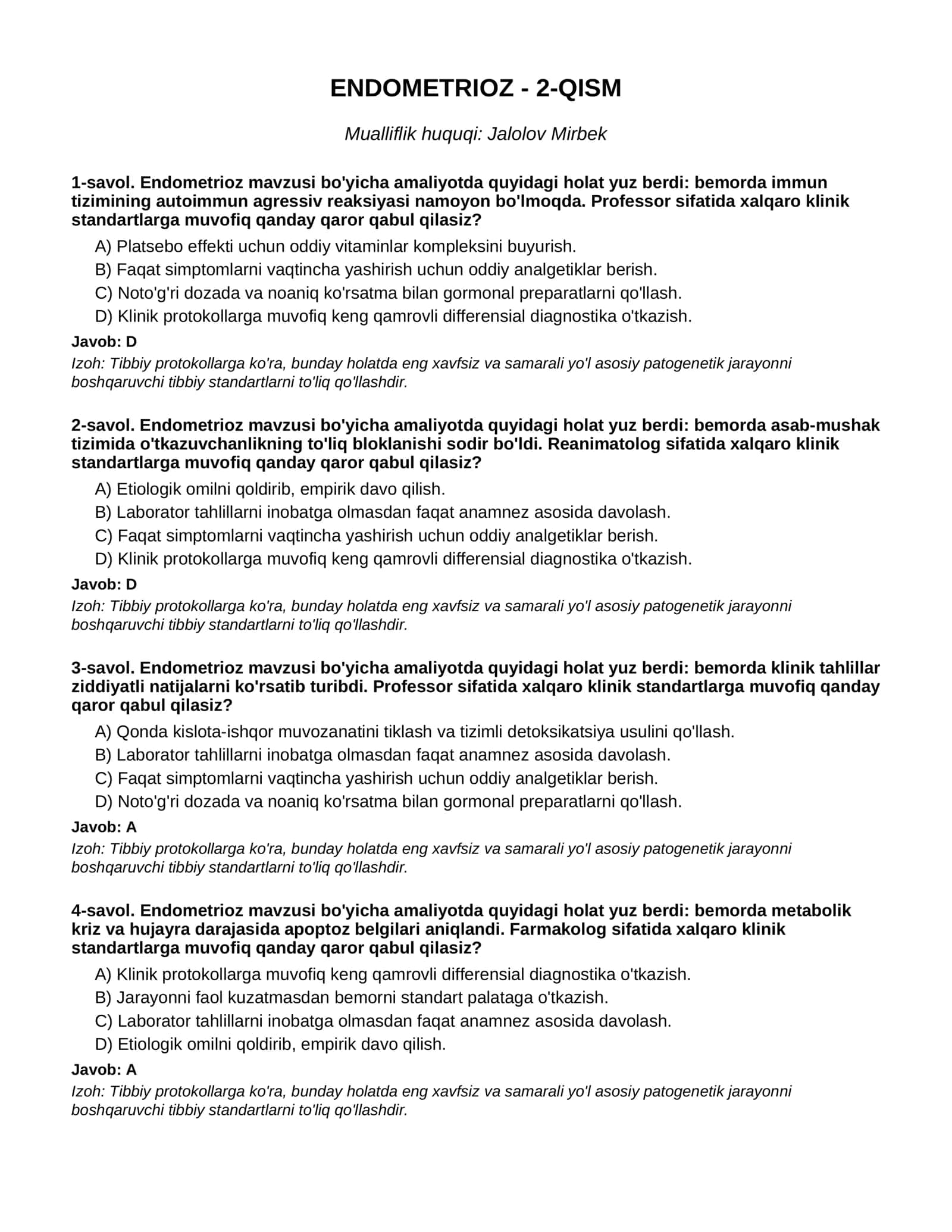 ENDOMETRIOZ - 2-QISM 1