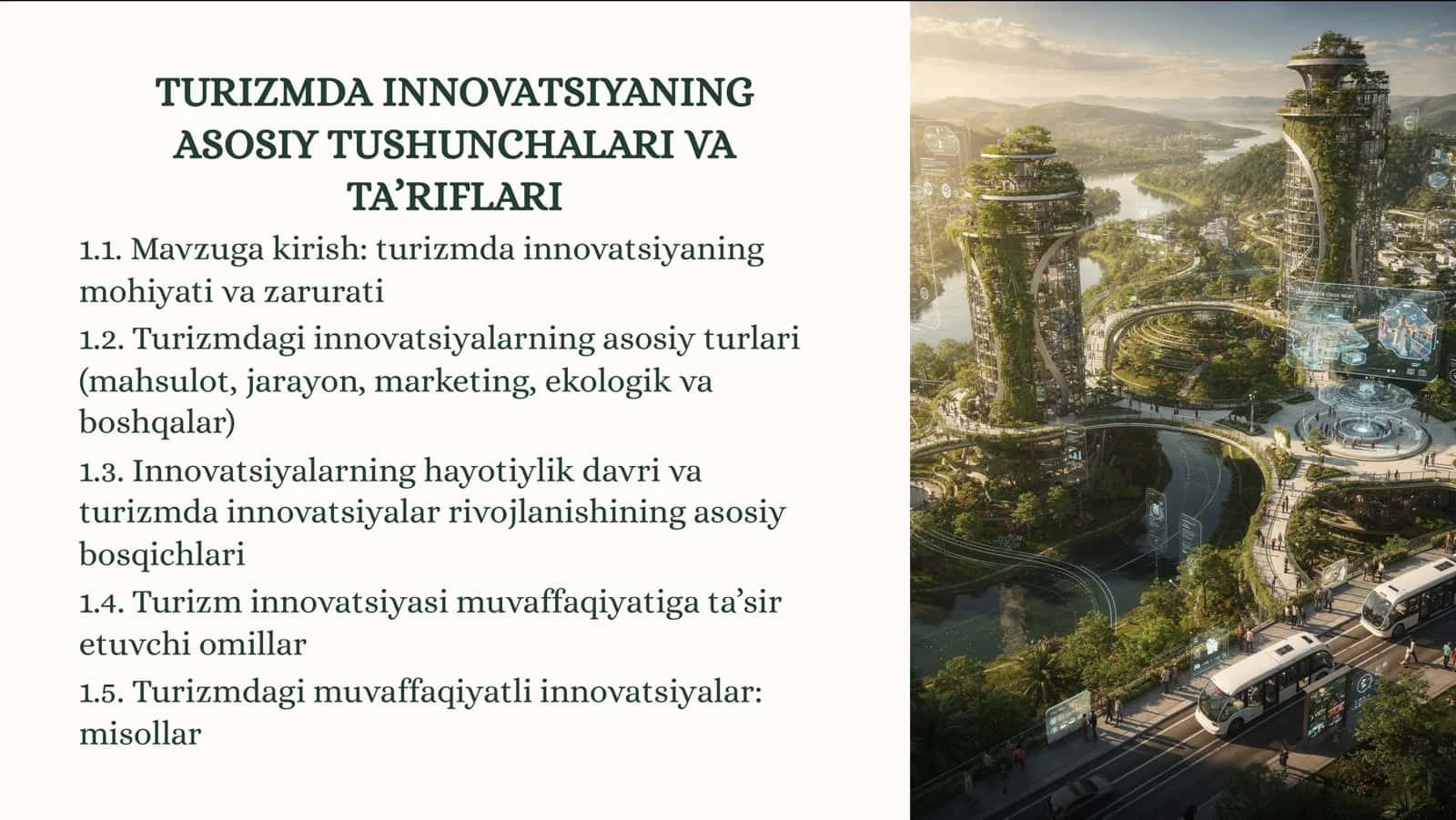 Turizmda Innovatsiyaning Asosiy Tushunchalari va Ta'riflari 1